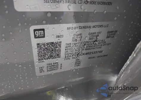 2024 Chevrolet Silverado 1500 4Wd Short Bed Custom from USA, damaged, VIN 1GCPDBEK4RZ133765